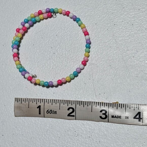 Colorful Beaded Stretch Bracelet for Kids Fashion Jewelry Girls - Picture 3 of 3